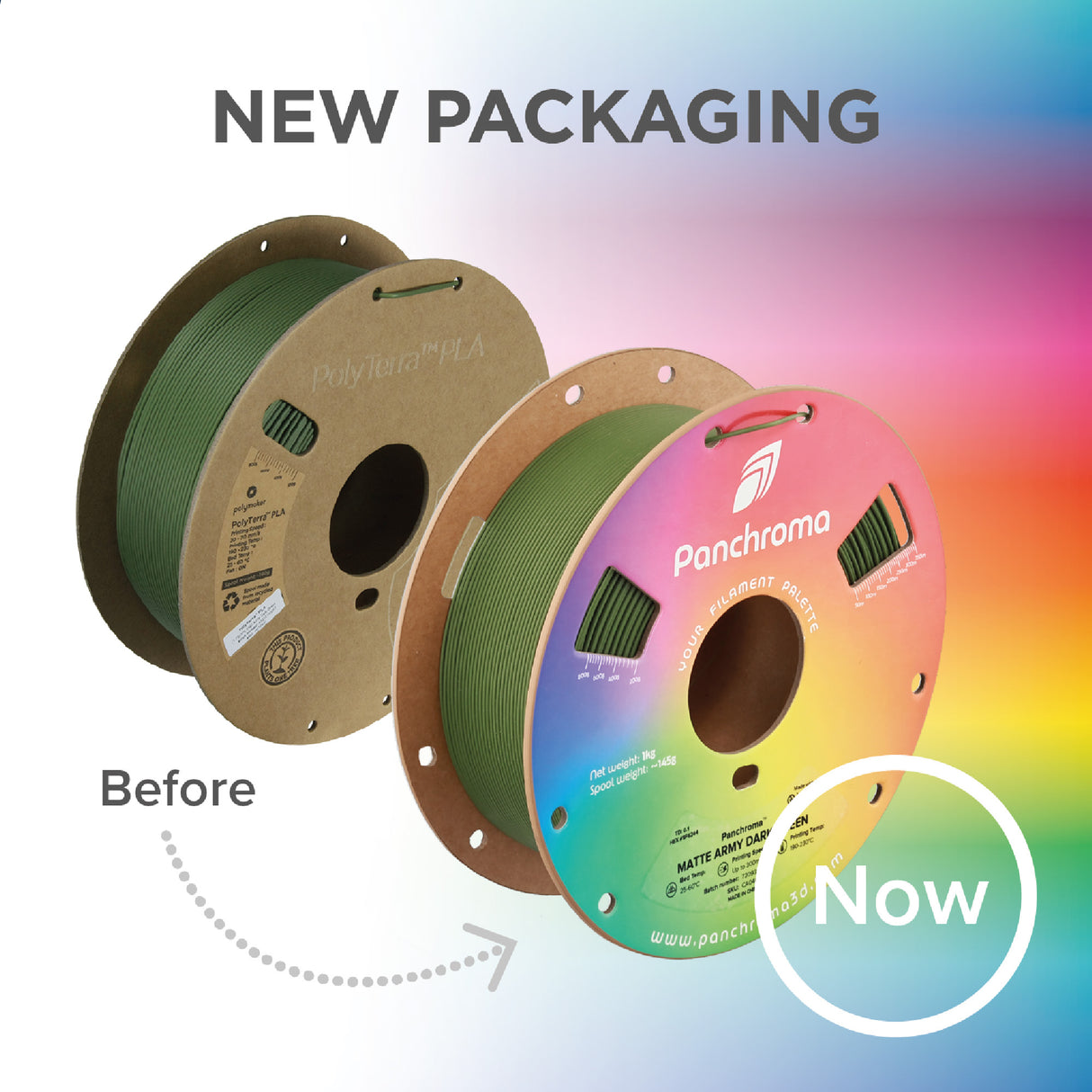 Panchroma™ Matte PLA (Formerly PolyTerra™ PLA)