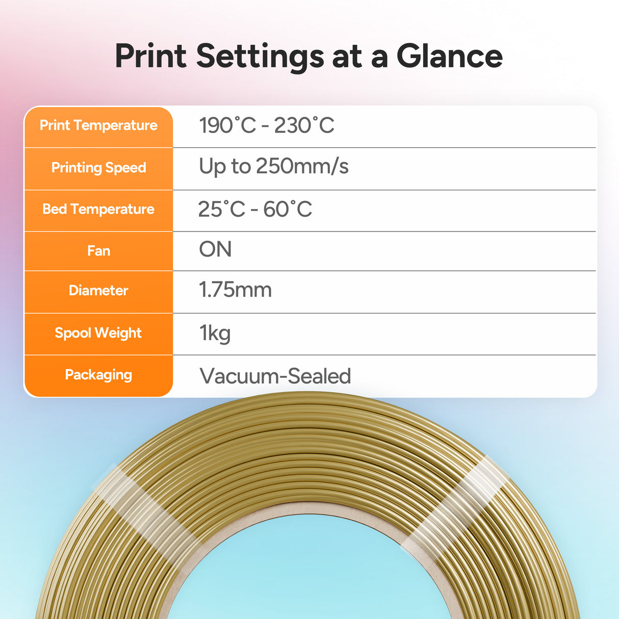 Panchroma™ Silk PLA (Formerly PolyLite™ Silk)