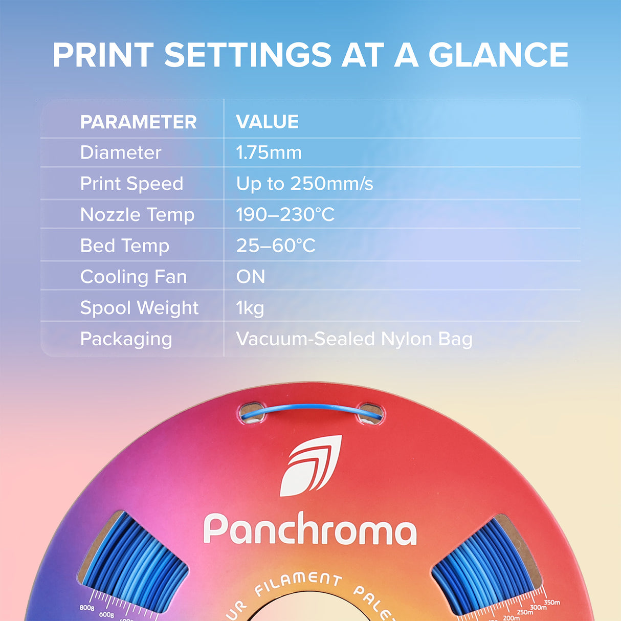 Panchroma™ Gradient Silk PLA